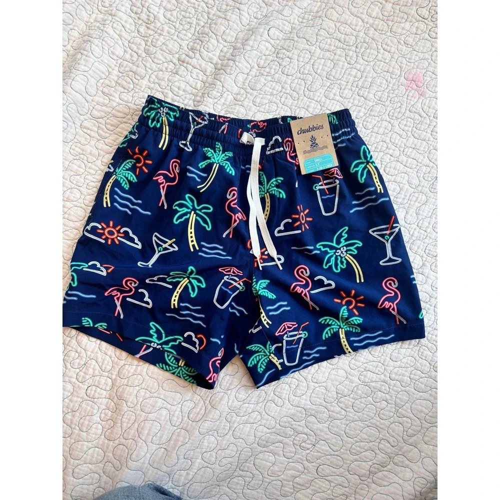Chubbies Mens‎ Neon Tropical Swim Shorts 5.5